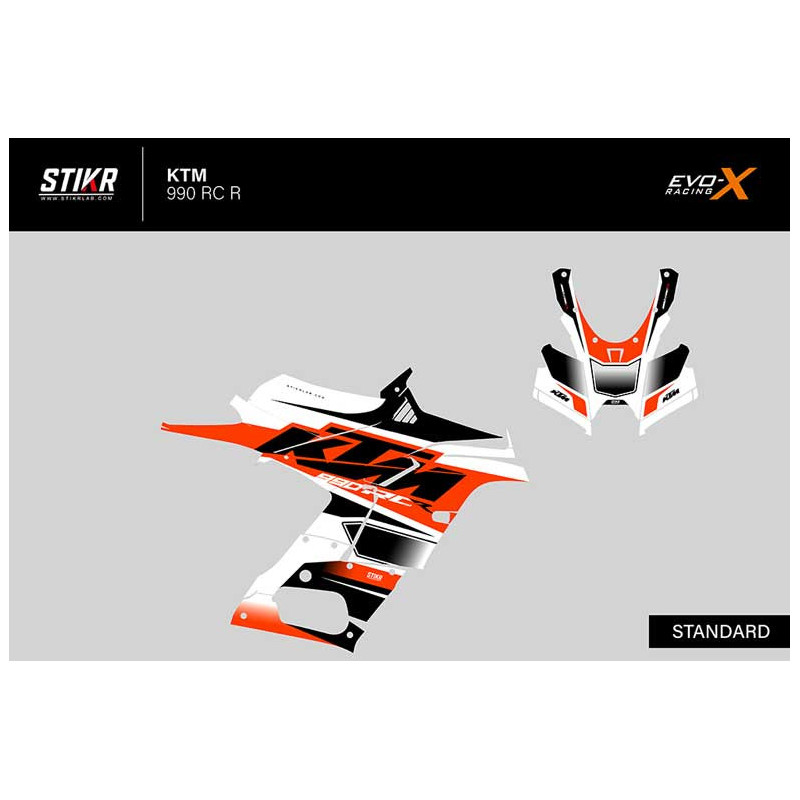 Kit déco KTM 990 RC R - V2 - BLANC