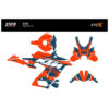 Kit déco KTM 990 RC R - V2 - ORANGE BLEU