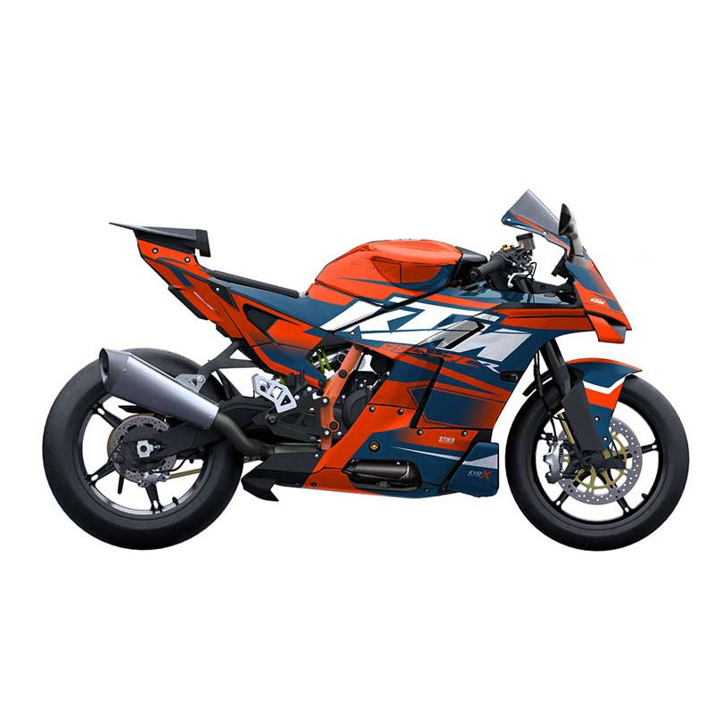 Kit déco KTM 990 RC R - V2 - ORANGE BLEU