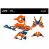 Kit déco KTM 990 RC R - V3 - ORANGE BLEU