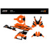 Kit déco KTM 990 RC R - V3 - ORANGE NOIR