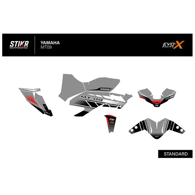 KIT DECO STIKRLAB YAMAHA MT09 V1 GRIS