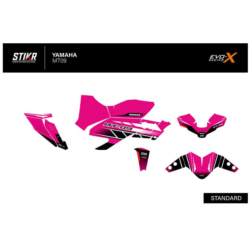 KIT DECO STIKRLAB YAMAHA MT09 V1 ROSE