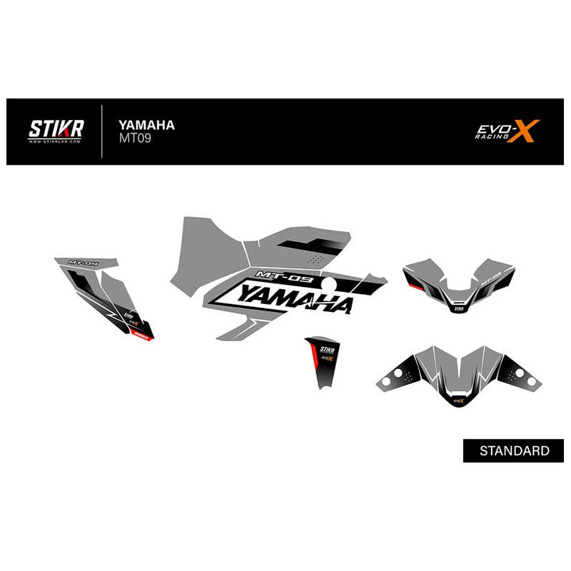 KIT DECO STIKRLAB YAMAHA MT09 V2 GRIS