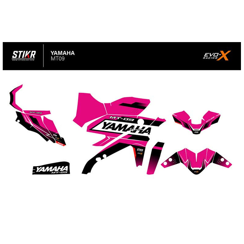 KIT DECO STIKRLAB YAMAHA MT09 V2 ROSE
