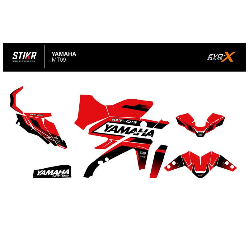 KIT DECO STIKRLAB YAMAHA MT09 V2 ROUGE