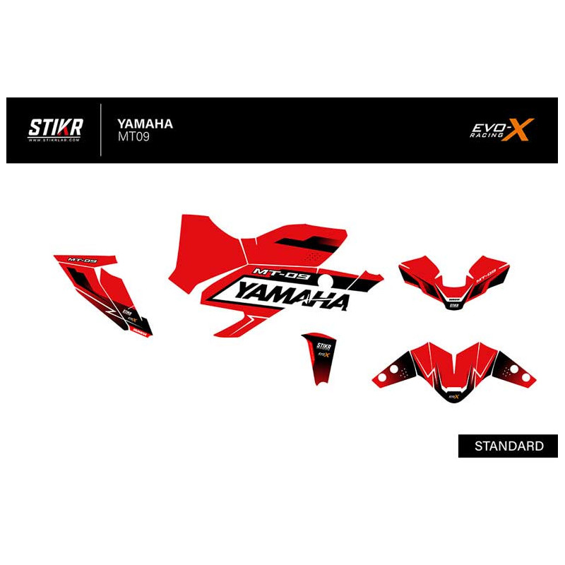 KIT DECO STIKRLAB YAMAHA MT09 V2 ROUGE
