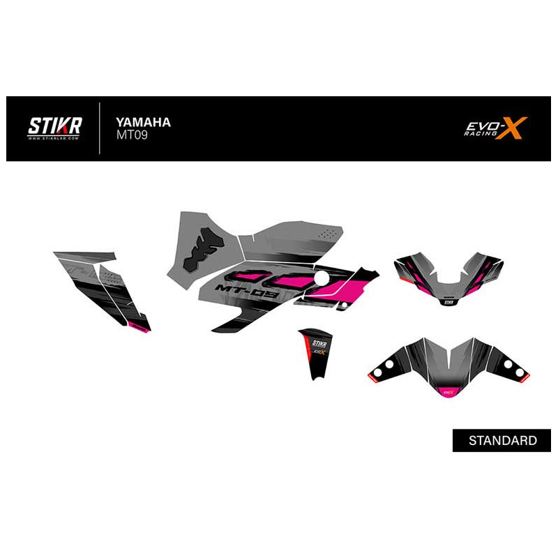 KIT DECO STIKRLAB YAMAHA MT09 V3 ROSE
