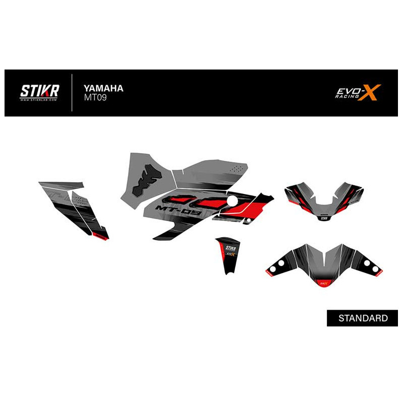 KIT DECO STIKRLAB YAMAHA MT09 V3 ROUGE