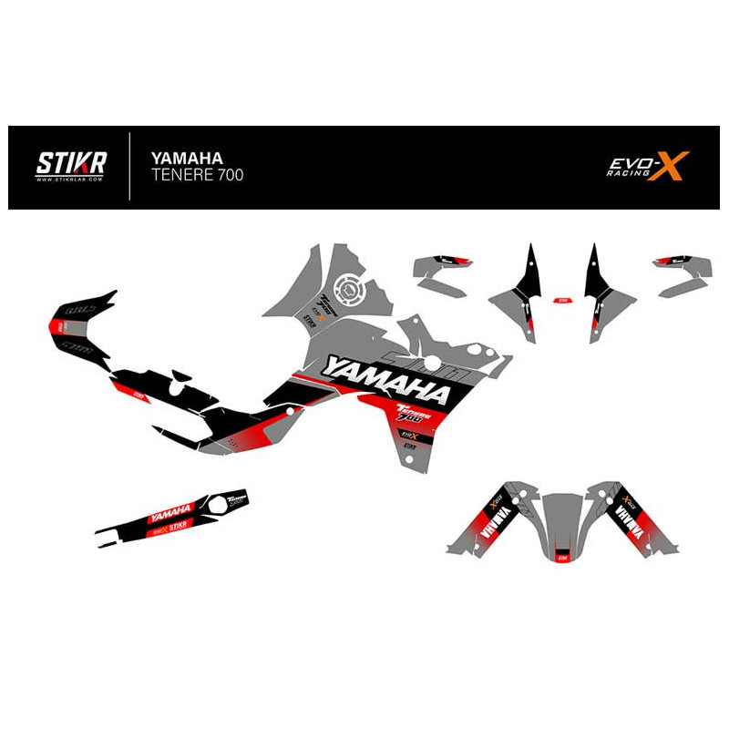 KIT DECO STIKRLAB YAMAHA TENERE 700 V1 GRIS