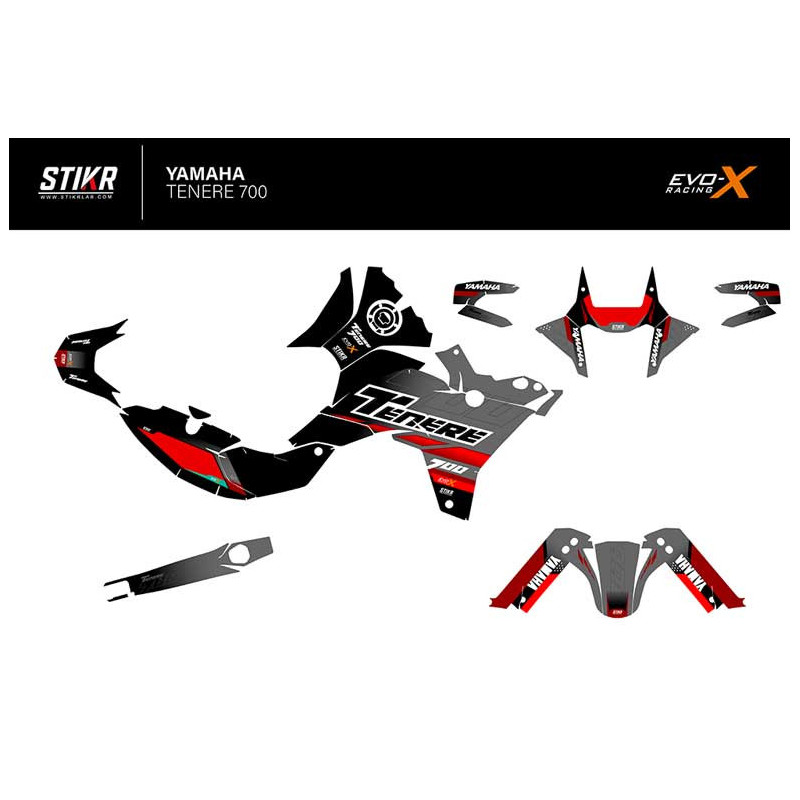 KIT DECO STIKRLAB YAMAHA TENERE 700 V2 GRIS