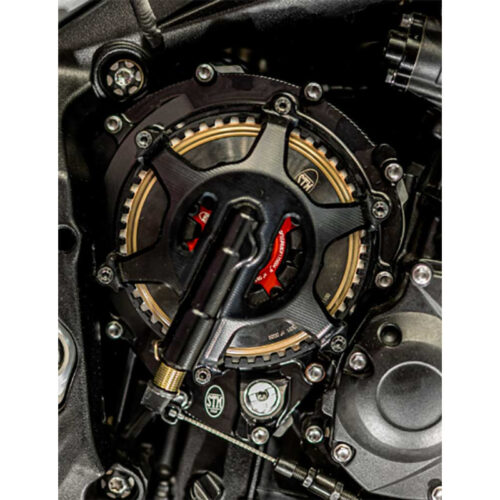 KIT EMBRAYAGE ANTI DRIBBLE ET CARTER STM EVO SBK AVEC CLOCHE ET DISQUES 48 DENTS