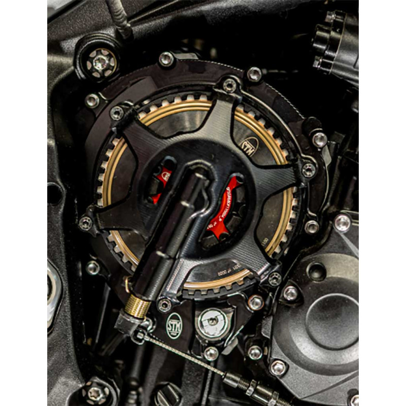 KIT EMBRAYAGE ANTI DRIBBLE ET CARTER STM EVO SBK AVEC CLOCHE ET DISQUES 48 DENTS