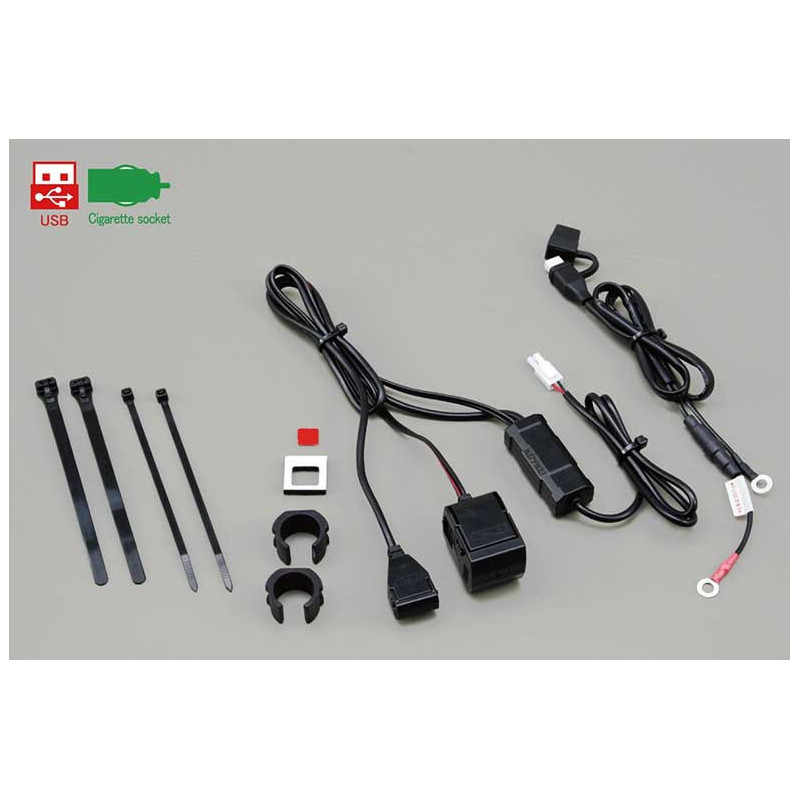 KIT PRISE USB "TYPE-A" 1PORT & CIGARETTE 1PORT