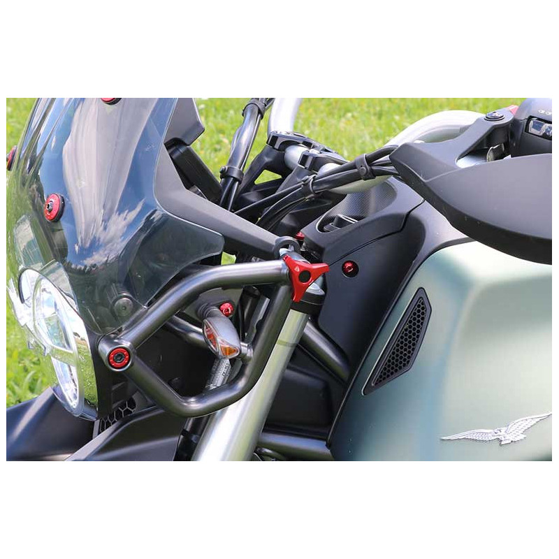 KIT SYSTÈME DE RÉGLAGE BULLE CNC RACING MOTO GUZZI V85 TT