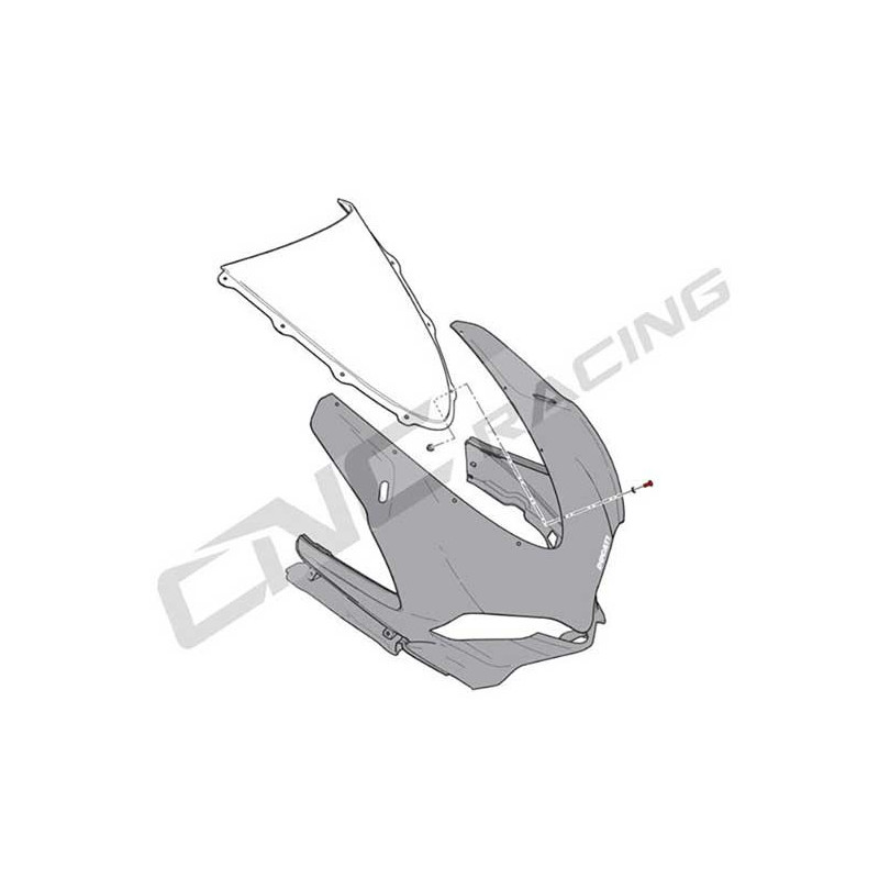Kit visserie carénage origine avant Ducati