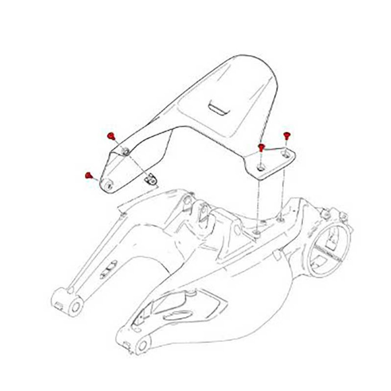 Kit visserie garde boue arrière Ducati