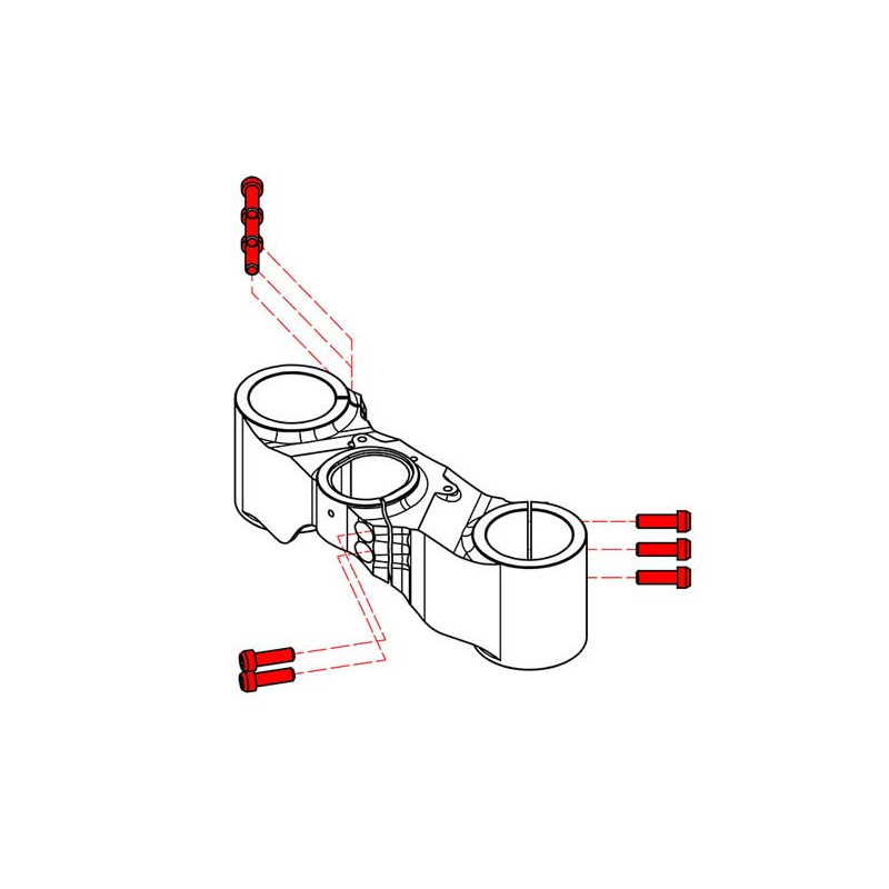 KIT VISSERIE TE DE FOURCHE INFERIEUR DUCATI 848/1098/1198 KIT VIS TITANE