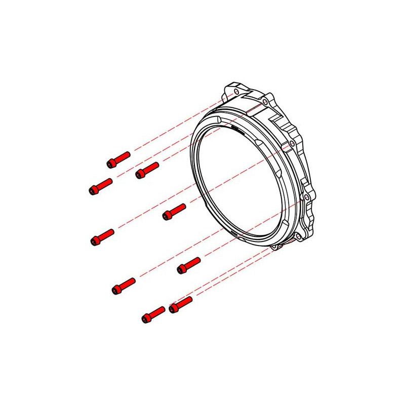 KIT VISSERIE TITANE COUVRE EMBRAYAGE MV AGUSTA