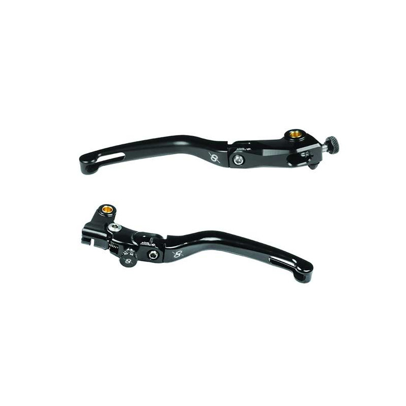 KTM 890 DUKE R KIT LEVIER FREIN ET EMBRAYAGE REPLIABLE ALU TAILLE MASSE BONAMICI