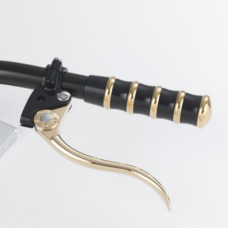 LEVIER D EMBRAYAGE KUSTOM TECH EN ALUMINIUM NOIR ET LAITON