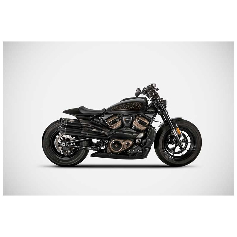 Ligne complète 2 en 1 en 2 gt inox Harley 1250 Sportster Zard