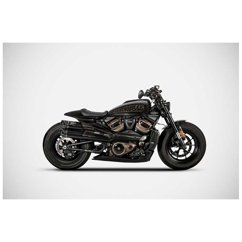 Ligne complète 2 en 1 en 2 gt inox Harley 1250 Sportster Zard