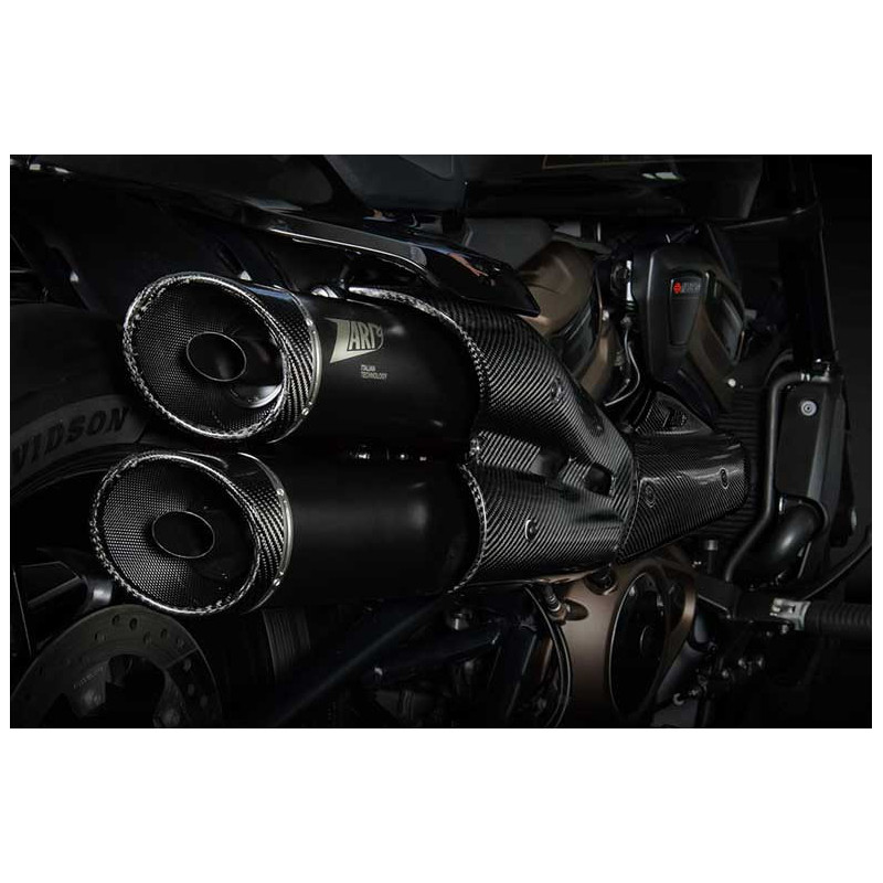 Ligne complète 2 en 1 en 2 gt inox Harley 1250 Sportster Zard