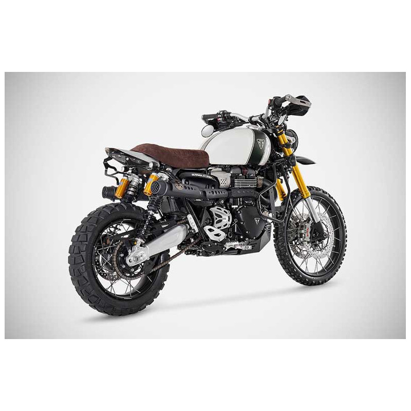 LIGNE COMPLETE 2 SORTIES INOX ZARD TRIUMPH SCRAMBLER 1200