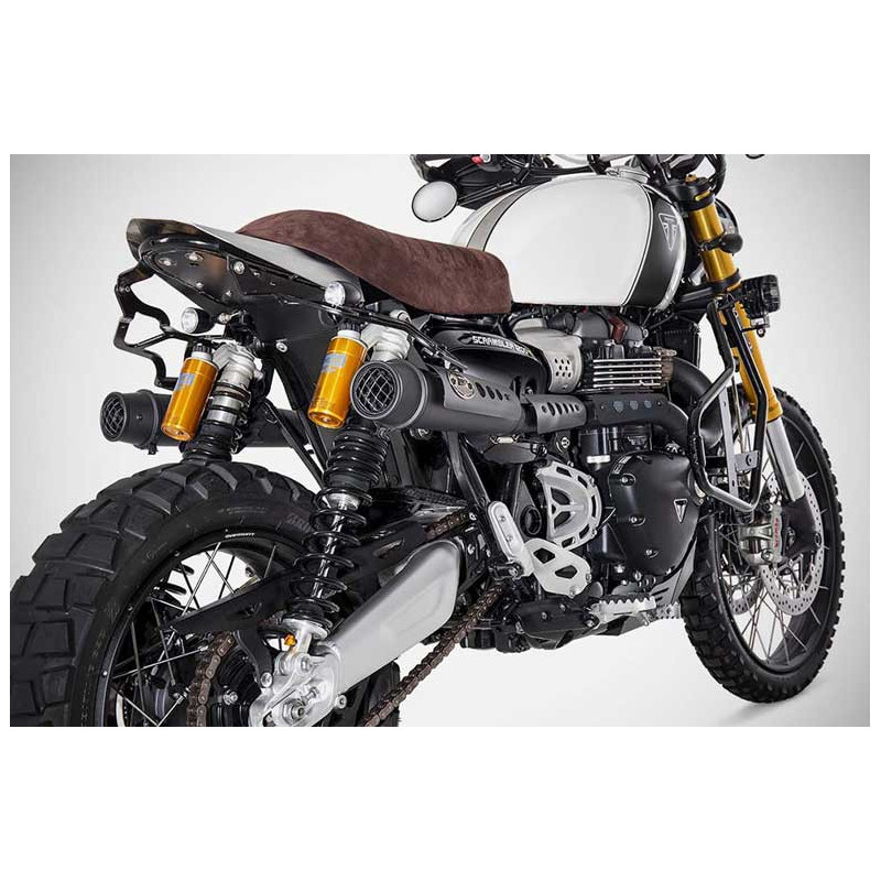 LIGNE COMPLETE 2 SORTIES INOX ZARD TRIUMPH SCRAMBLER 1200