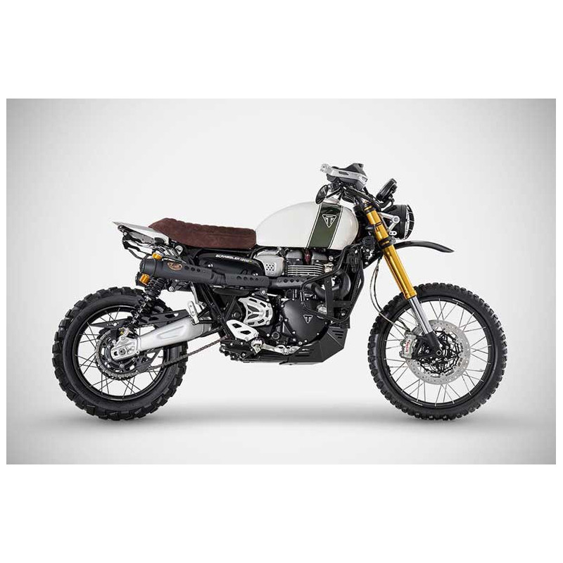 LIGNE COMPLETE 2 SORTIES INOX ZARD TRIUMPH SCRAMBLER 1200