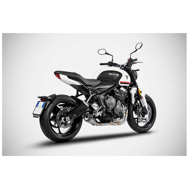 Ligne complète 3 en 1 inox Euro 5 avec embout carbone Triumph trident 660 Zard