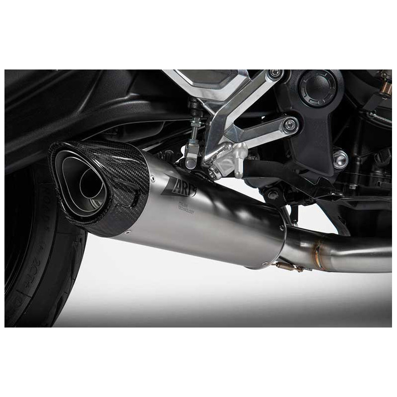 Ligne complète 3 en 1 inox Euro 5 avec embout carbone Triumph trident 660 Zard
