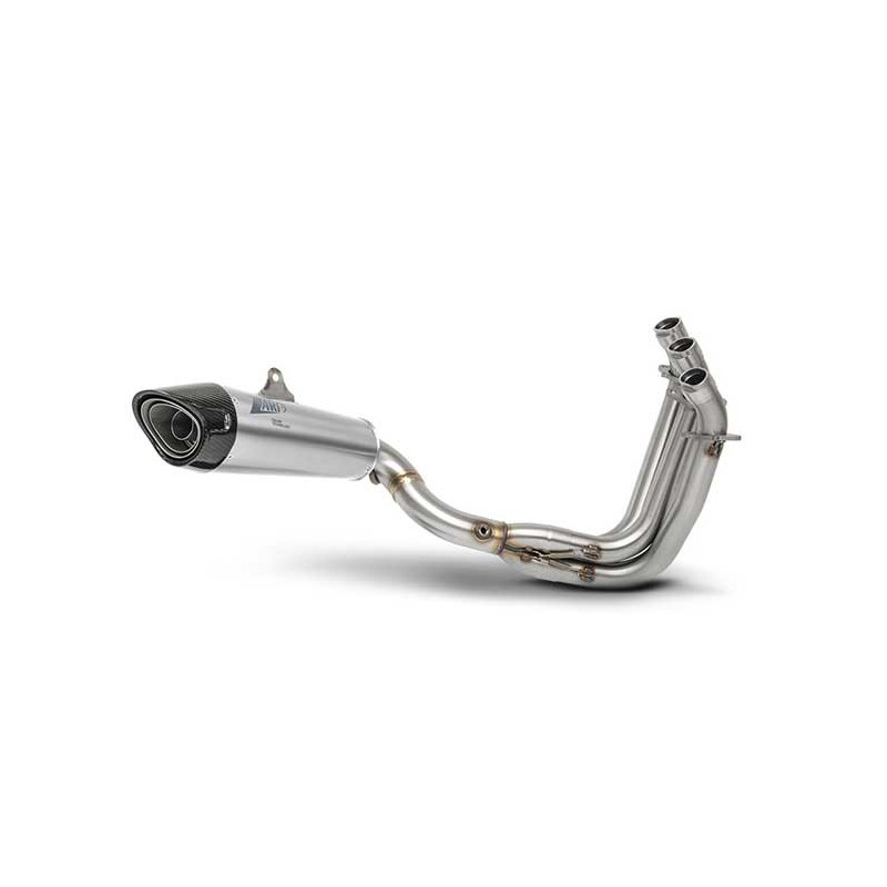 Ligne complète 3 en 1 inox Euro 5 avec embout carbone Triumph trident 660 Zard