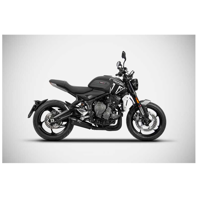 Ligne complète 3 en 1 inox Euro 5 avec embout carbone Triumph trident 660 Zard
