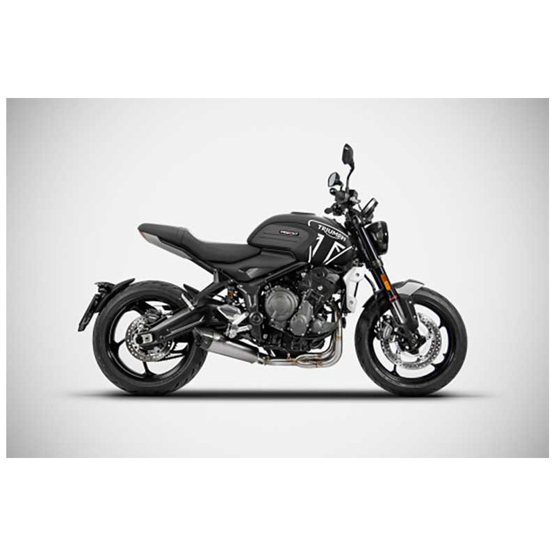 Ligne complète 3 en 1 inox Euro 5 avec embout carbone Triumph trident 660 Zard