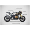 Ligne complète capitan scappamento titane 2 en 2 racing BMW R Nine T Zard