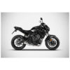 Ligne complète d'échappement basse inox mt07 et xsr 700 Zard