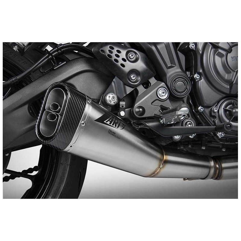 Ligne complète d'échappement basse inox mt07 et xsr 700 Zard