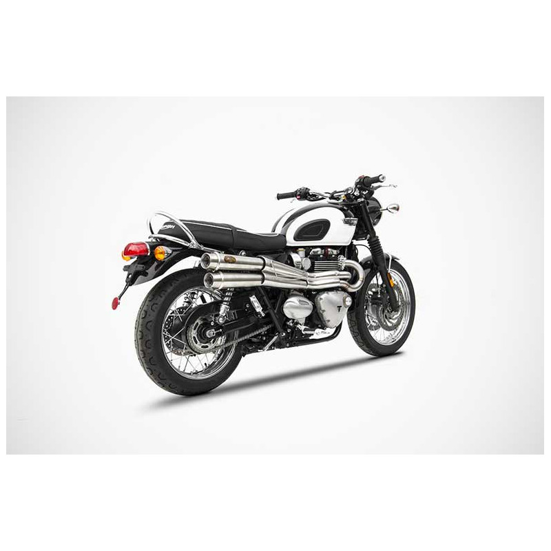 Ligne complète d'échappement haute 2 en 2 inox racing Zard