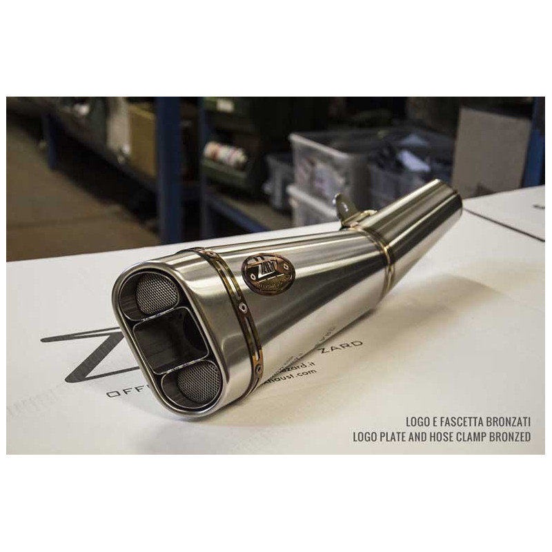 Ligne complète d'échappement inox mt07 Zard