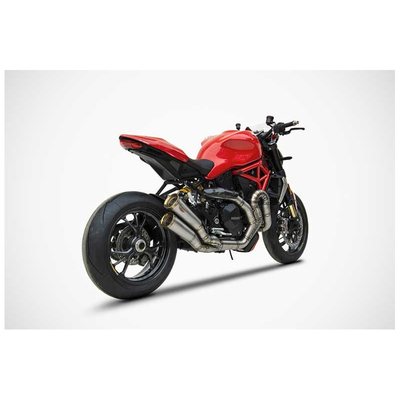 Ligne d'échappement 2 en 1 en 2 inox Ducati monster 1200 r Zard
