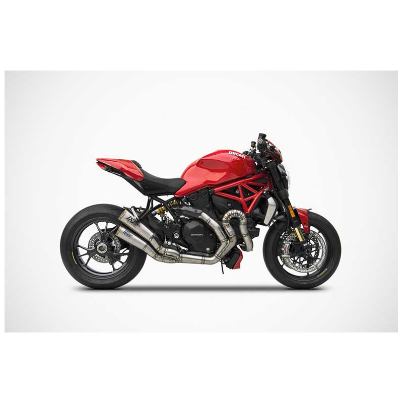 Ligne d'échappement 2 en 1 en 2 titane Ducati monster 1200 r Zard