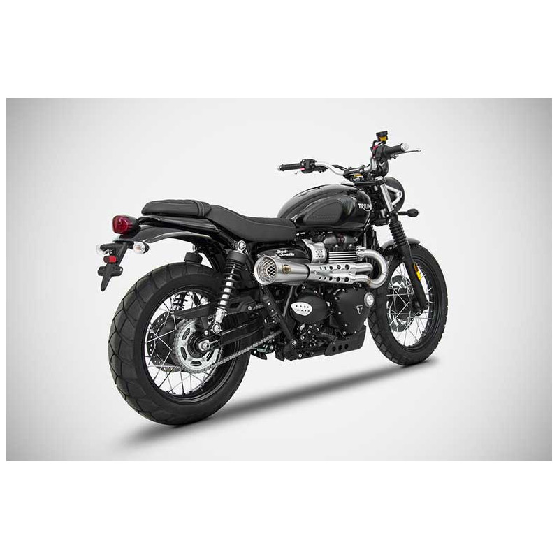 Ligne d'échappement tiger 70 haut inox Zard