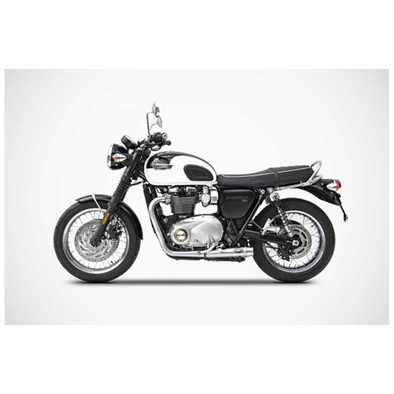 Ligne Echappement 2 en 2 court Triumph t120 Zard