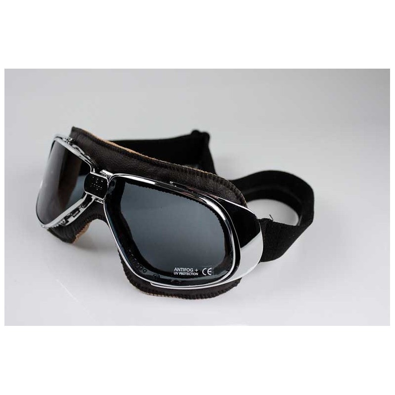 LUNETTES NANNINI BIKER CHROME - MARRON ECRAN GRIS ANTIBUEE
