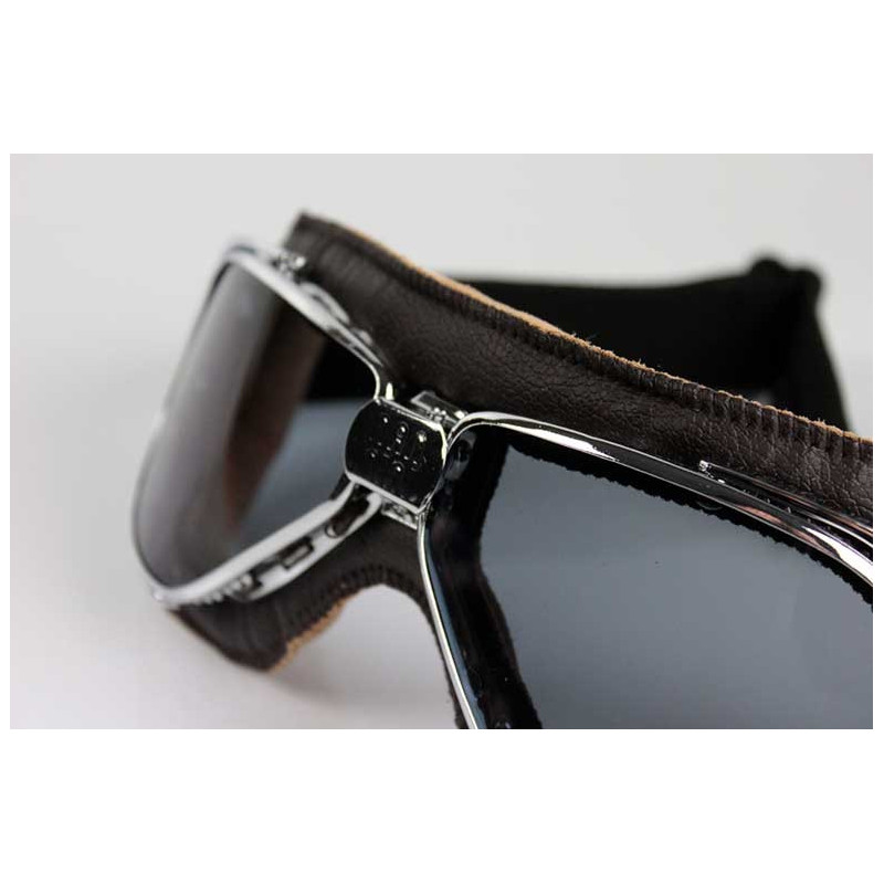 LUNETTES NANNINI BIKER CHROME - MARRON ECRAN GRIS ANTIBUEE