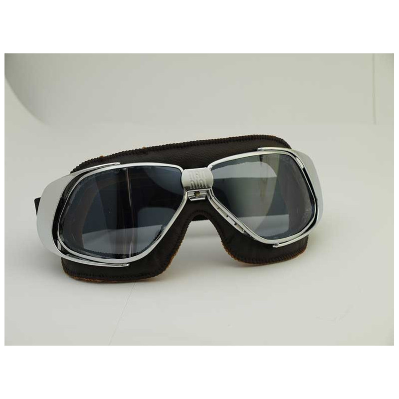 LUNETTES NANNINI BIKER CHROME - MARRON ECRAN GRIS ANTIBUEE
