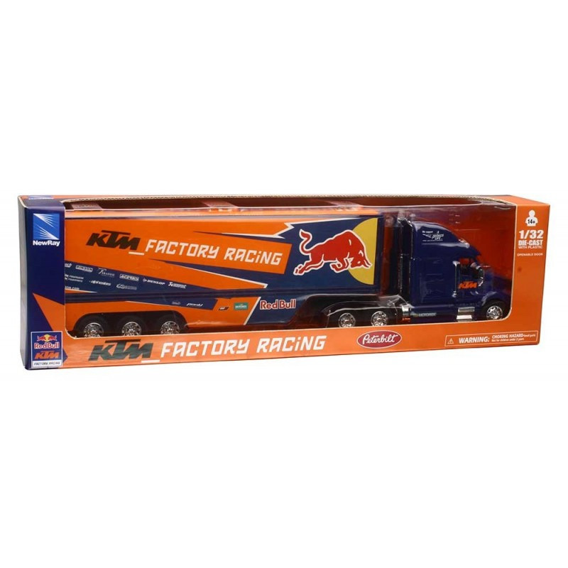Miniature camion Peterbilt team KTM Red Bull 1/32