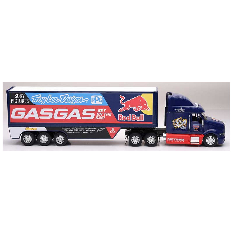 Miniature camion Peterbilt team troy lee design gasgas echelle 1/32°